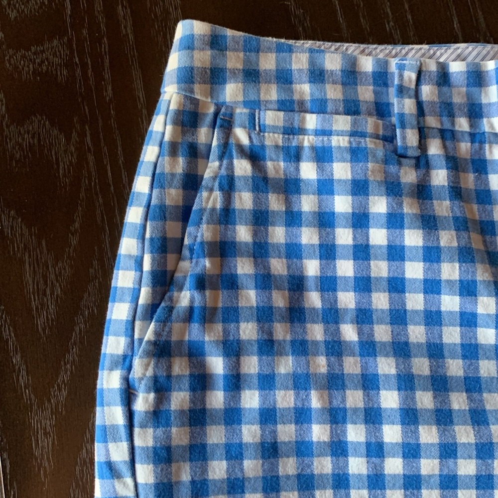 Lands End size 12 petite 12P shorts mid-rise gingham summer preppy coastal - Picture 6 of 11